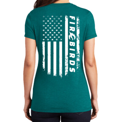 Ladies Triblend - Salute Service - Teal shirt Thumbnail