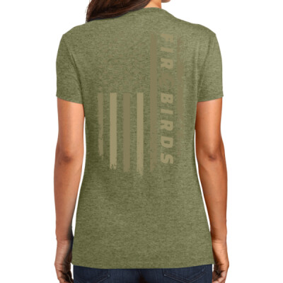 Ladies Triblend - Salute Service - Military Green Shirt Thumbnail
