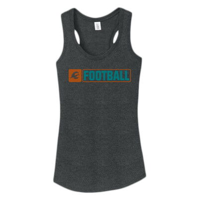 Ladies Triblend Racerback Tank - Firebirds Logo Football - Teal Thumbnail