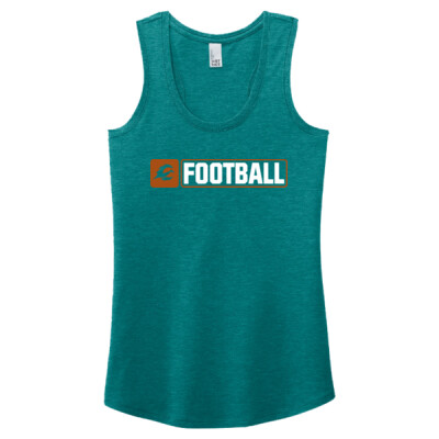Ladies Triblend Racerback Tank - Firebirds Logo Football - White Thumbnail